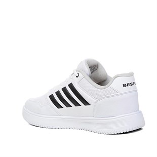 Bestof 074 Beyaz & Siyah Anorak Unisex Spor Ayakkabı