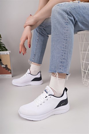 Bestof 648 Beyaz Laci 36-40 Unisex Günlük Spor Ayakkabı