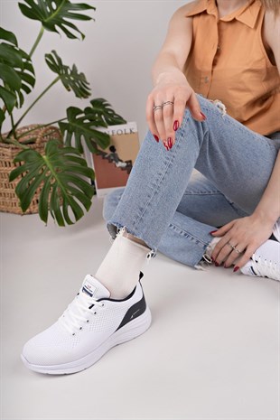 Bestof 648 Beyaz Laci 36-40 Unisex Günlük Spor Ayakkabı