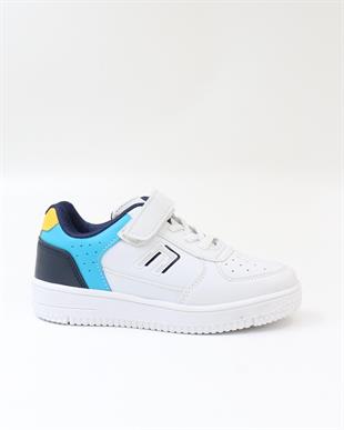 Cool Abel 31-36 Beyaz Saks Cırtlı Çocuk Spor Ayakkabı