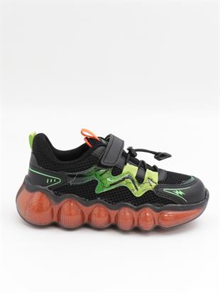 Cool Drew 31-36 Siyah Yeşil Çocuk Spor Ayakkabı