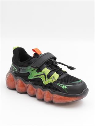 Cool Drew 31-36 Siyah Yeşil Çocuk Spor Ayakkabı