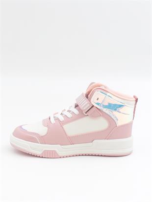 Cool King 31-36 Pudra Boğazlı Cırtlı Çocuk Spor Ayakkabı