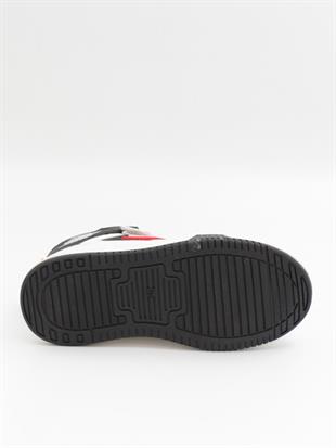 Cool King 31-36 Siyah Kırmızı Boğazlı Cırtlı Çocuk Spor Ayakkabı