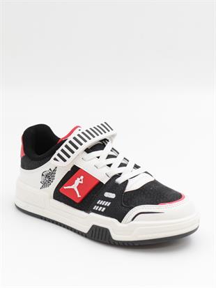 Cool King 31-36 Siyah Kırmızı Çocuk Spor Ayakkabı