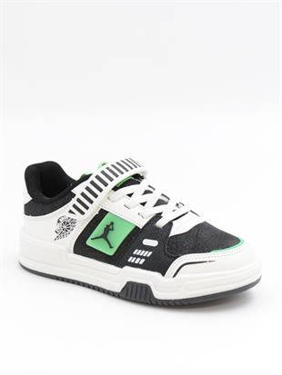 Cool King 31-36 Siyah Yeşil Çocuk Spor Ayakkabı