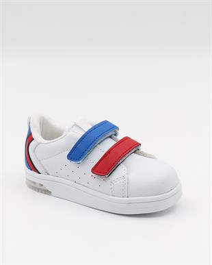 Cool Mami 22-26 Beyaz Saks Işıklı Bebe Spor Ayakkabı