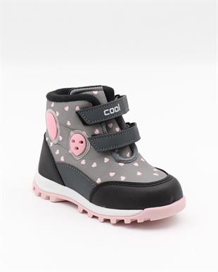 Cool Pixs 22-26 Gri Cırtlı Kışlık Bebe Bot