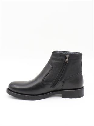 Fermend 143 Siyah Hakiki Deri Kürklü Erkek Bot