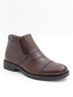 Fermend 144 Kahve Hakiki Deri Kürklü Erkek Bot