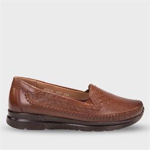 Forelli Eterna 29413 Taba Hakiki Deri Kadın Ayakkabı