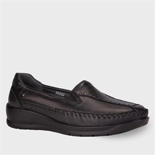 Forelli Lina 55022 Siyah Hakiki Deri Kadın Ayakkabı