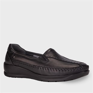 Forelli Lina 55022 Siyah Hakiki Deri Kadın Ayakkabı