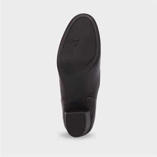 Forelli Orse 53409 Siyah Hakiki Deri Topuklu Kadın Ayakkabı