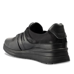 Forelli Pink 21301 Siyah  Hakiki Deri Kadın Ayakkabı