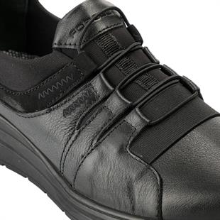 Forelli Pink 21301 Siyah  Hakiki Deri Kadın Ayakkabı