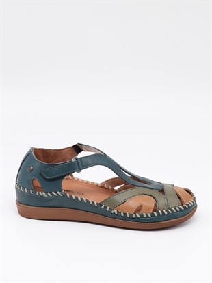 Forelli Sally 22521 Jean Hakiki Deri Kadın Sandalet