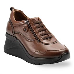 Forelli Zeyem 27913 Siyah Hakiki Deri Dolgu Kadın Ayakkabı