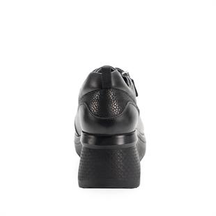 Forelli Zeyem 27913 Siyah Hakiki Deri Dolgu Kadın Ayakkabı