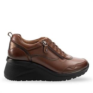 Forelli Zeyem 27913 Siyah Hakiki Deri Dolgu Kadın Ayakkabı