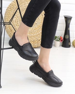 Forex 1002 Siyah 315 Gram Faylon Taban Anatomik Kadın Ayakkabı