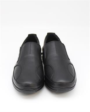 Forex 2585 Siyah Hakiki Deri Anatomik Yürüyüş Erkek Ayakkabı