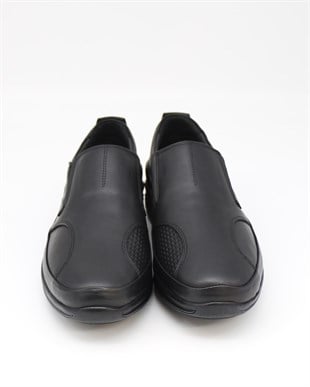 Forex 2585 Siyah Hakiki Deri Anatomik Yürüyüş Erkek Ayakkabı