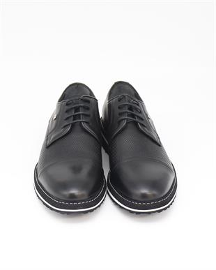 Fosco 1103 Siyah Hakiki Deri Günlük Erkek Ayakkabı