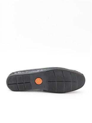 Fosco 2094 Siyah Hakiki Rugan Deri Makosen Erkek Ayakkabı