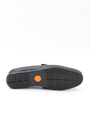 Fosco 2920 Siyah Hakiki Deri Makosen Erkek Ayakkabı