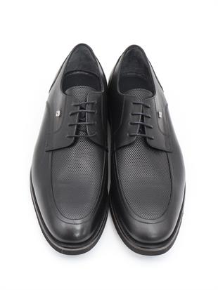 Fosco 2953 Siyah Hakiki Deri Eva Taban Erkek Ayakkabı