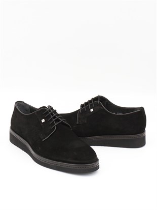 Fosco 2980 Siyah Süet Hakiki Deri Eva Taban Erkek Ayakkabı