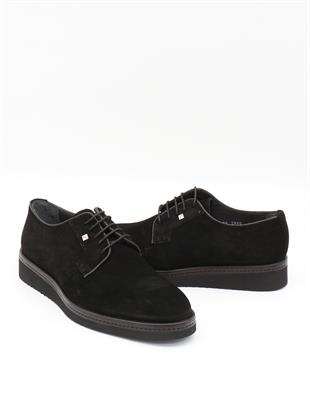 Fosco 2980 Siyah Süet Hakiki Deri Eva Taban Erkek Ayakkabı