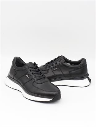 Fosco 2982 Siyah Hakiki Deri Eva Taban Erkek Sneakers