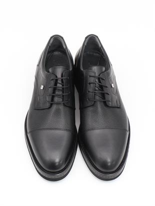 Fosco 2991 Siyah Hakiki Deri Eva Taban Erkek Ayakkabı