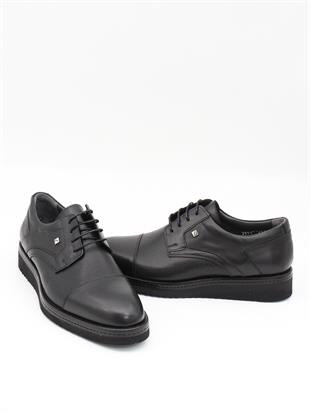 Fosco 2991 Siyah Hakiki Deri Eva Taban Erkek Ayakkabı