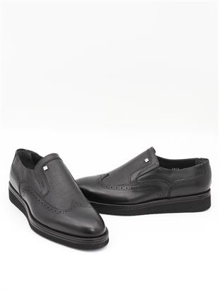 Fosco 2993 Siyah Hakiki Deri Eva Taban Erkek Ayakkabı