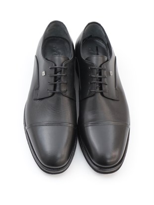 Fosco 3103 Siyah Hakiki Deri Eva Taban Erkek Ayakkabı