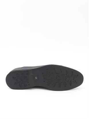 Fosco 3103 Siyah Hakiki Deri Eva Taban Erkek Ayakkabı