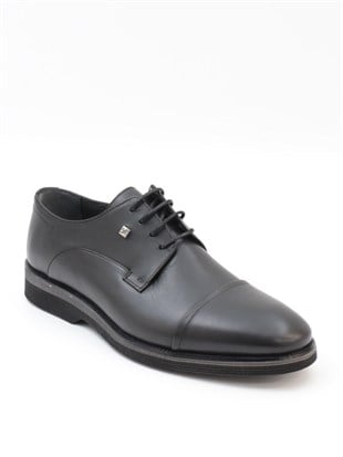 Fosco 3103 Siyah Hakiki Deri Eva Taban Erkek Ayakkabı