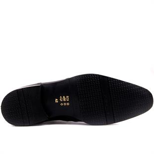 Fosco 3565 Siyah Fermuarlı Hakiki Deri Kauçuk Taban Erkek Bot