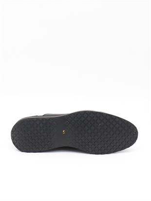 Fosco 9525 Siyah Hakiki Deri Eva Taban Erkek Ayakkabı