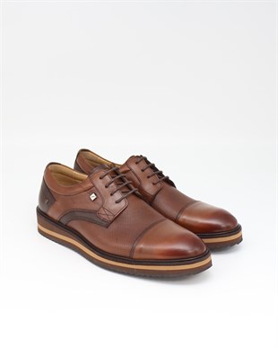 Fosco 9586 Taba Hakiki Deri Günlük Erkek Ayakkabı