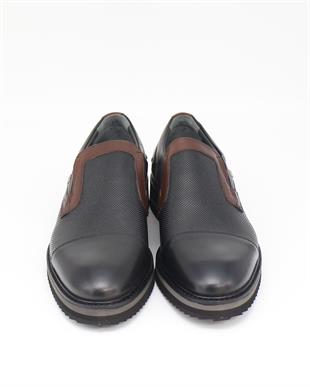 Fosco 9587 Siyah Hakiki Deri Günlük Erkek Ayakkabı