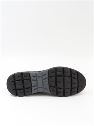Freefoot 266072 Siyah Hakiki Deri Lastik Bağcıklı Erkek Ayakkabı