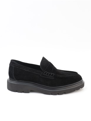 Freefoot 54082 Siyah Eskitme Süet Makosen Günlük Erkek Ayakkabı