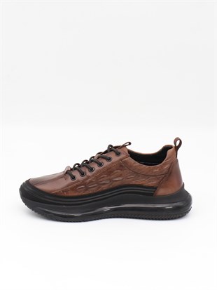 Guja 23K504 Kahve Hakiki Deri Air Taban Erkek Sneakers