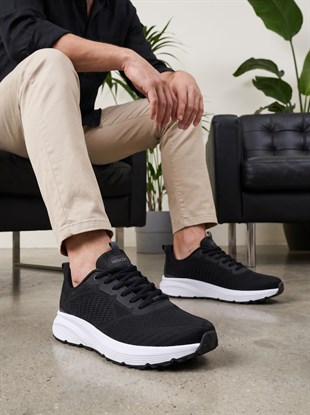 Lescon Meru 2 Flex Siyah Erkek Spor Ayakkabı