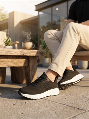Lescon Meru 2 Flex Siyah Erkek Spor Ayakkabı