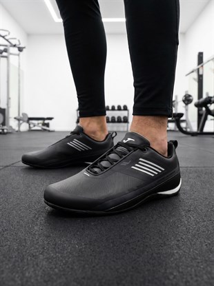Lescon Zion 2 Siyah Micro Fiber Erkek Spor Sneakers